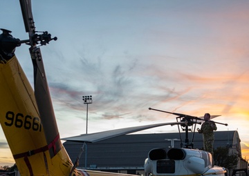 Mission ready: When the sun sets, 1st HS Huey rise