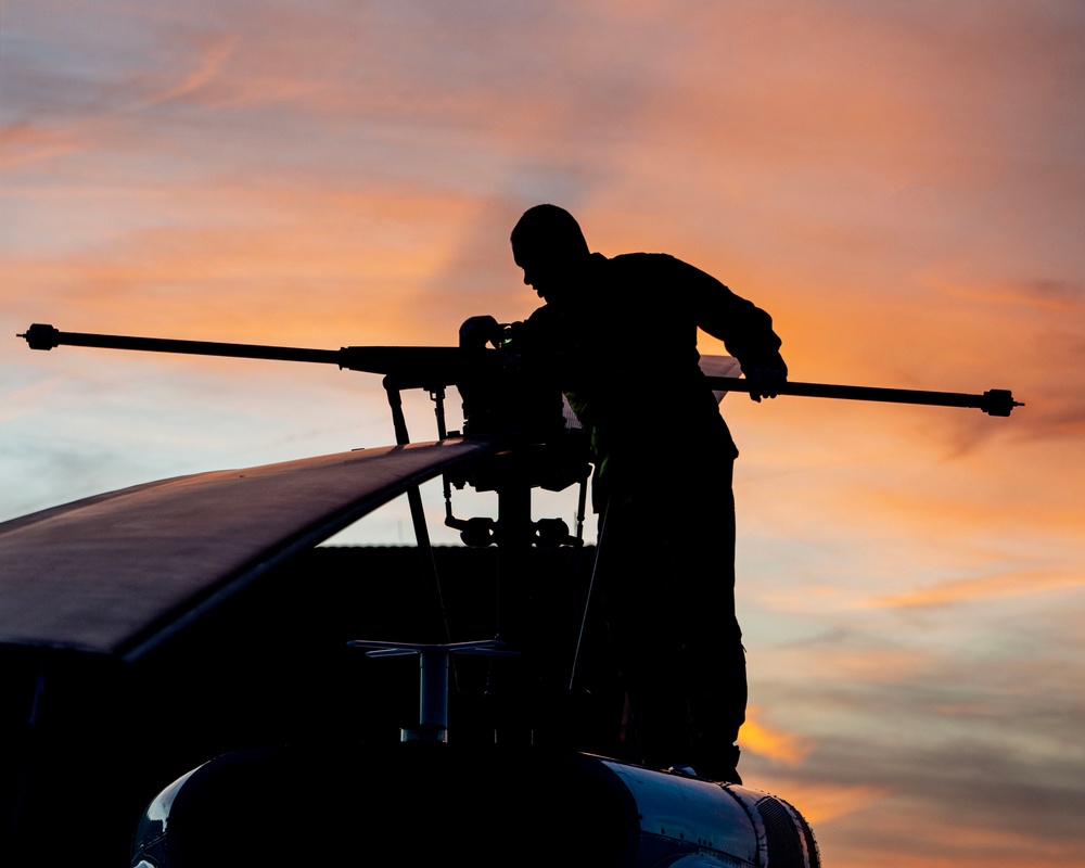 Mission ready: When the sun sets, 1st HS Huey rises