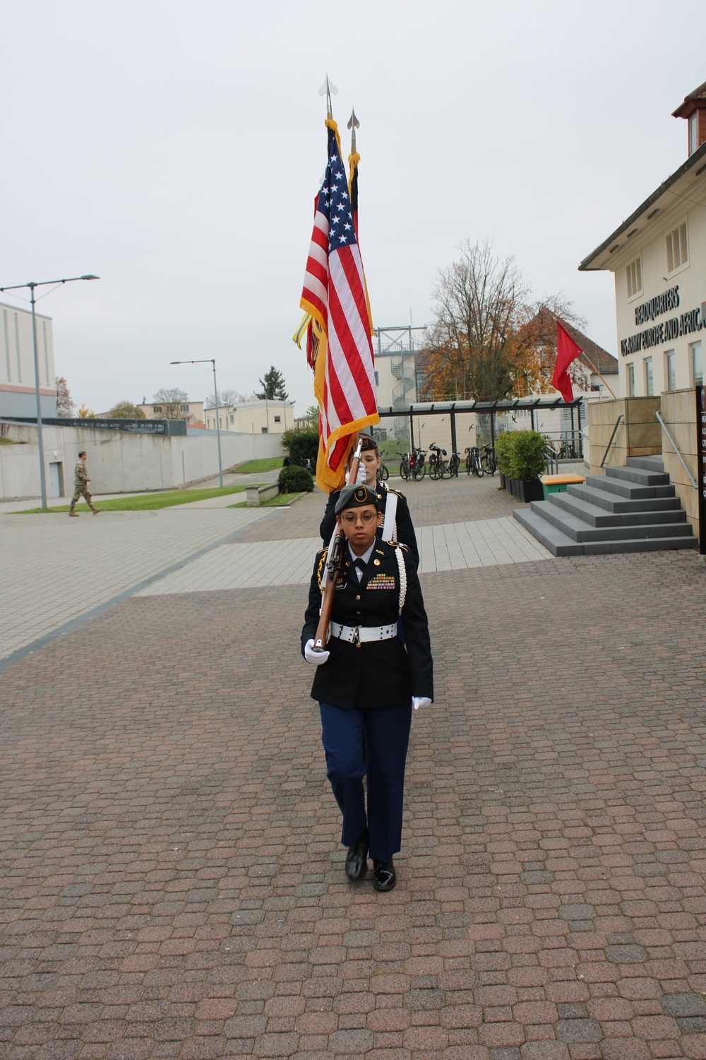 Wiesbaden High School JROTC honors veterans during U.S. Army Europe and Africa Veterans Day Observance