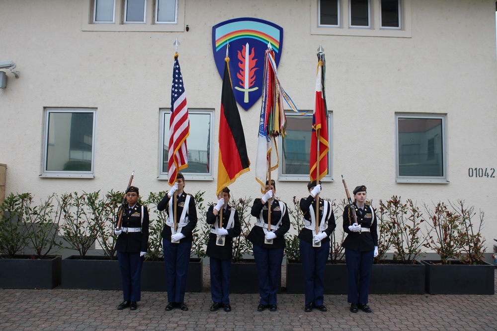 Wiesbaden High School JROTC honors veterans during U.S. Army Europe and Africa Veterans Day Observance