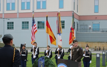 Wiesbaden High School JROTC honors veterans during U.S. Army Europe and Africa Veterans Day Observance