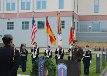Wiesbaden High School JROTC honors veterans during U.S. Army Europe and Africa Veterans Day Observance
