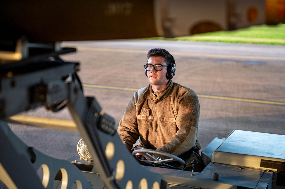 20EBS Airmen Load Weapons in Preparation for BTF 25-1 Mission