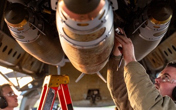 20EBS Airmen Load Weapons in Preparation for BTF 25-1 Mission