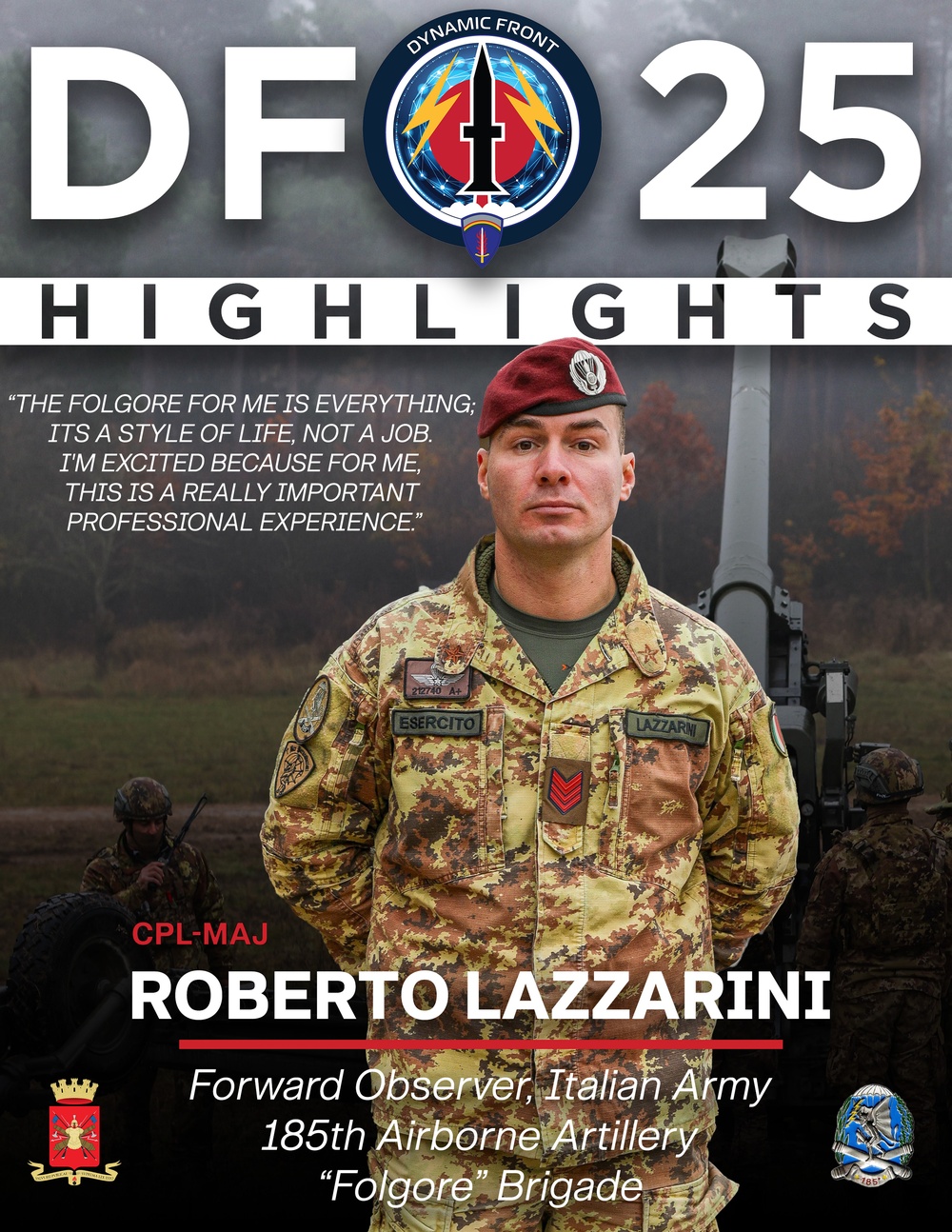 Dynamic Front 25 Highlight: Cpl-Maj Roberto Lazzarini