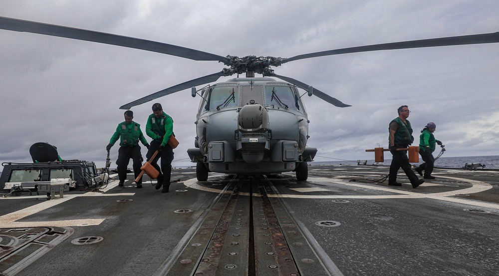 HSM-51 Sailors Conduct Routine Operations While Deployed Aboard USS Dewey (DDG 105)