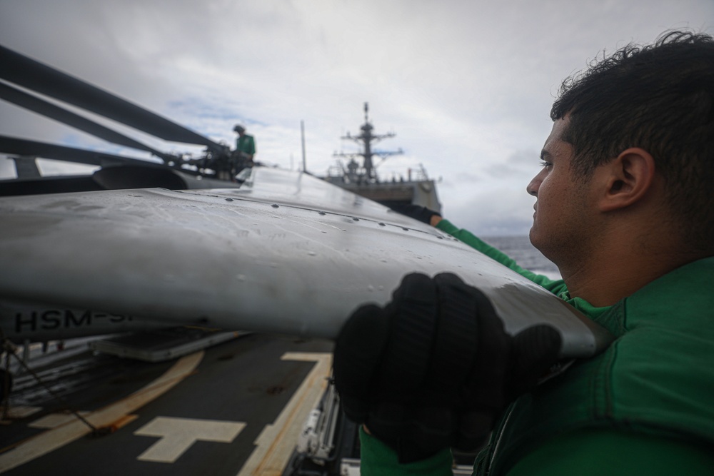 HSM-51 Sailors Conduct Routine Operations While Deployed Aboard USS Dewey (DDG 105)