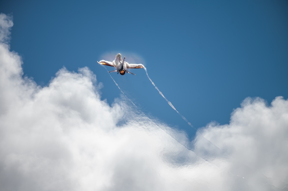 The F-16 Viper Demonstration Team performs at the 2024 Stuart Airshow