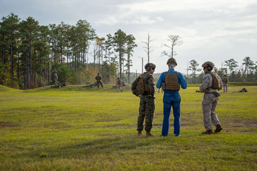 Matthew Modine Visits Infantry Training Battalion