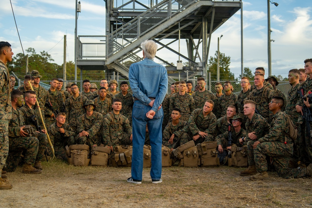 Matthew Modine Visits Infantry Training Battalion