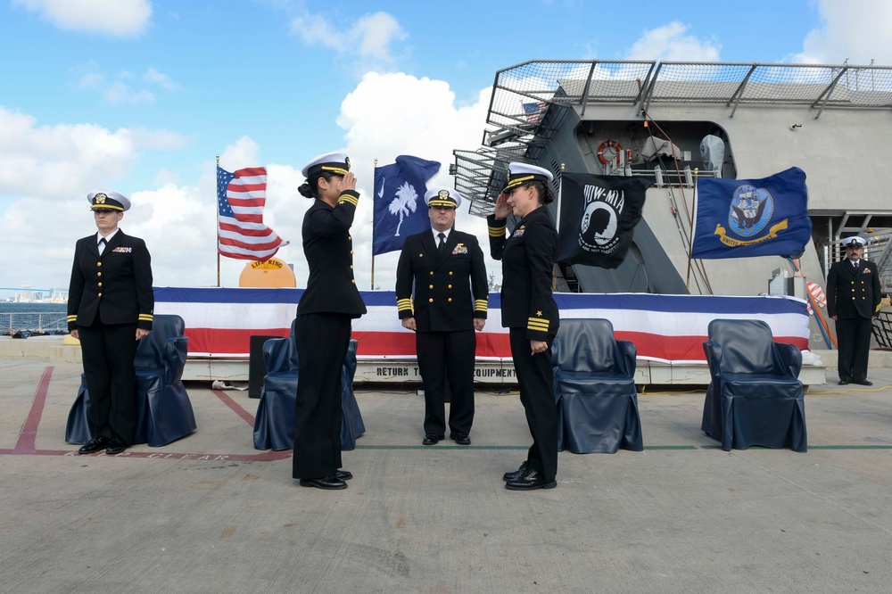 USS Charleston (LCS 18) Conducts Change of Command Ceremony