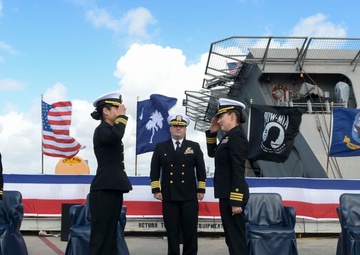 USS Charleston (LCS 18) Conducts Change of Command Ceremony