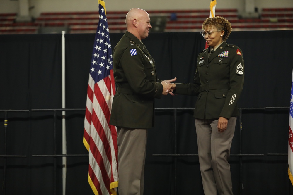 Sergeant Major Jackson promotion ceremony