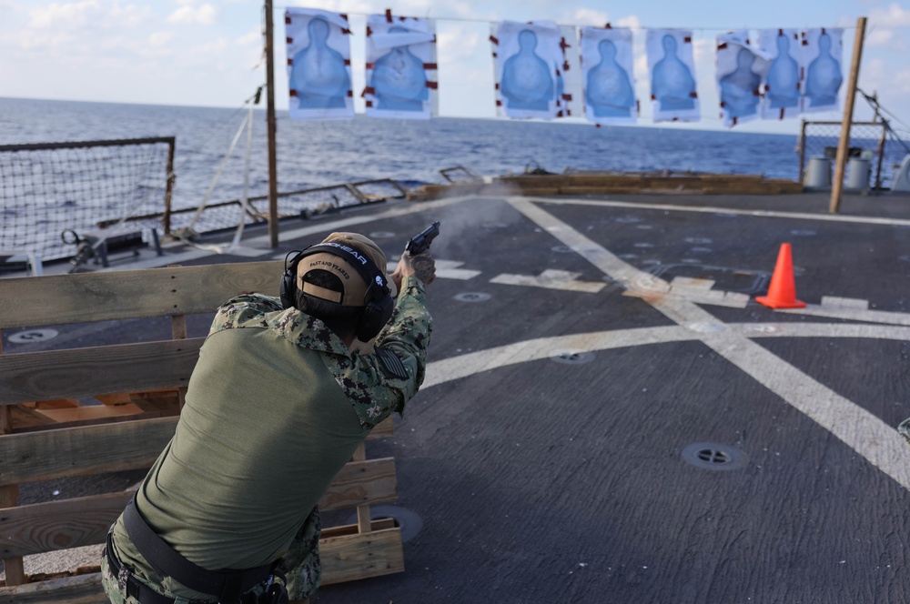 USS Arleigh Burke 9mm Shoot