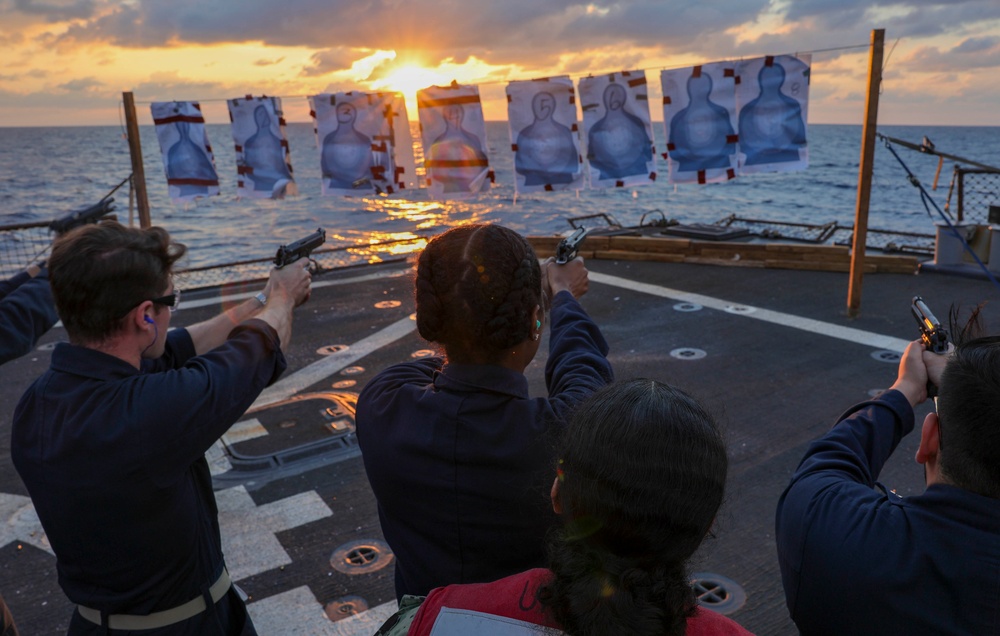 USS Arleigh Burke 9mm Shoot