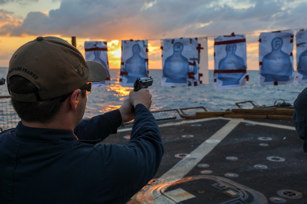 USS Arleigh Burke 9mm Shoot