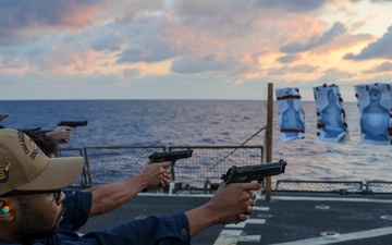 USS Arleigh Burke 9mm Shoot