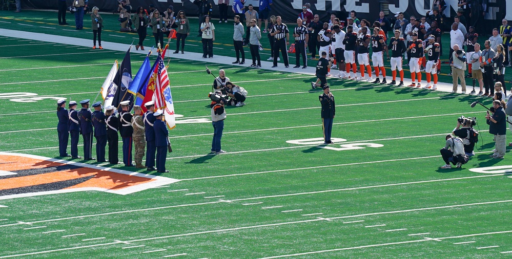 Band performs at Bengals 2024 Salute to Service