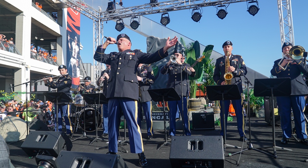 Band performs at Bengals 2024 Salute to Service