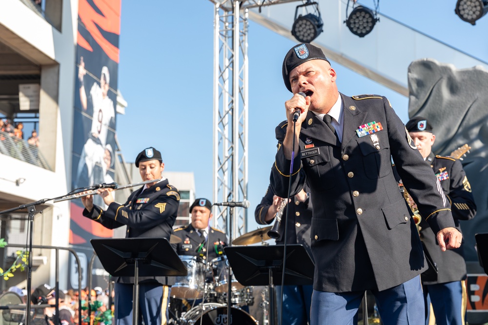 Band performs at Bengals 2024 Salute to Service