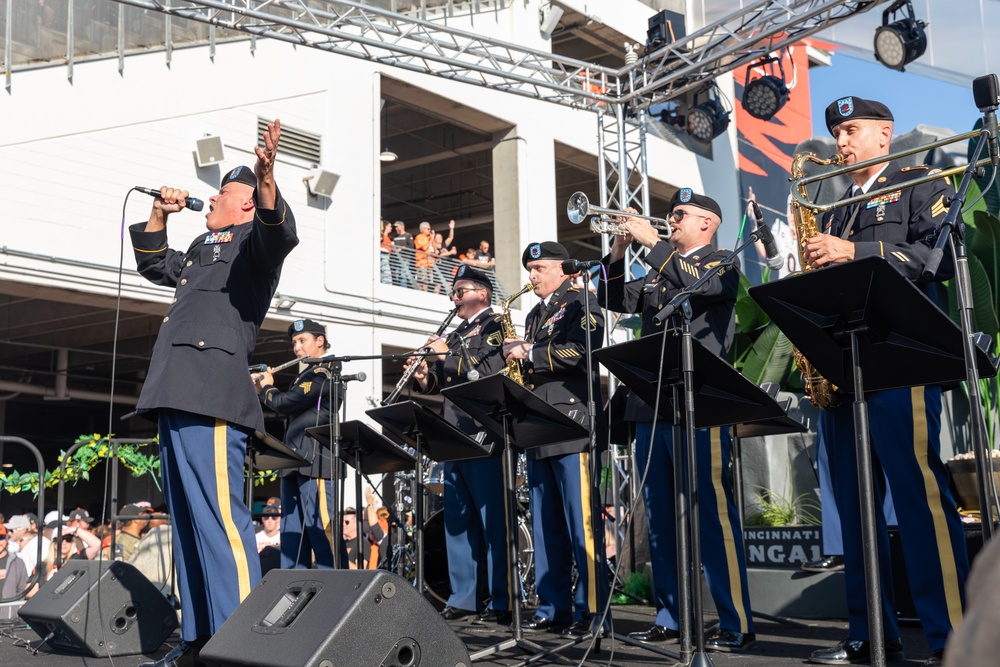 Band performs at Bengals 2024 Salute to Service