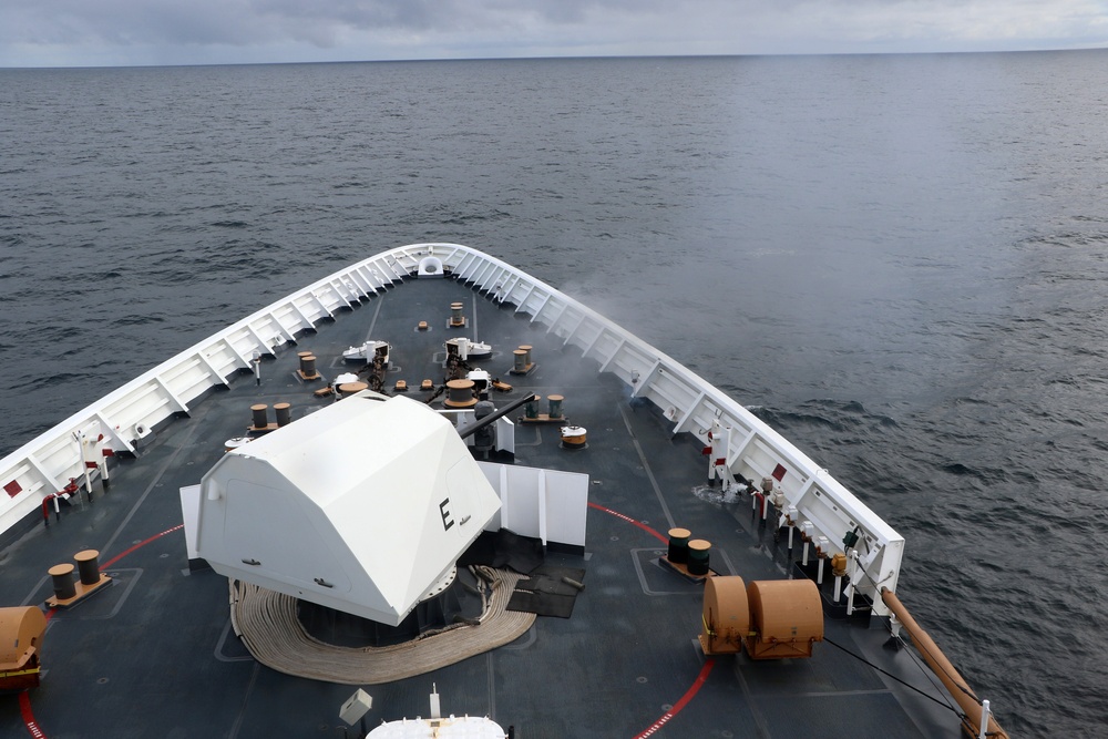 U.S. Coast Guard Cutter Stratton conducts operations throughout the Alaskan region