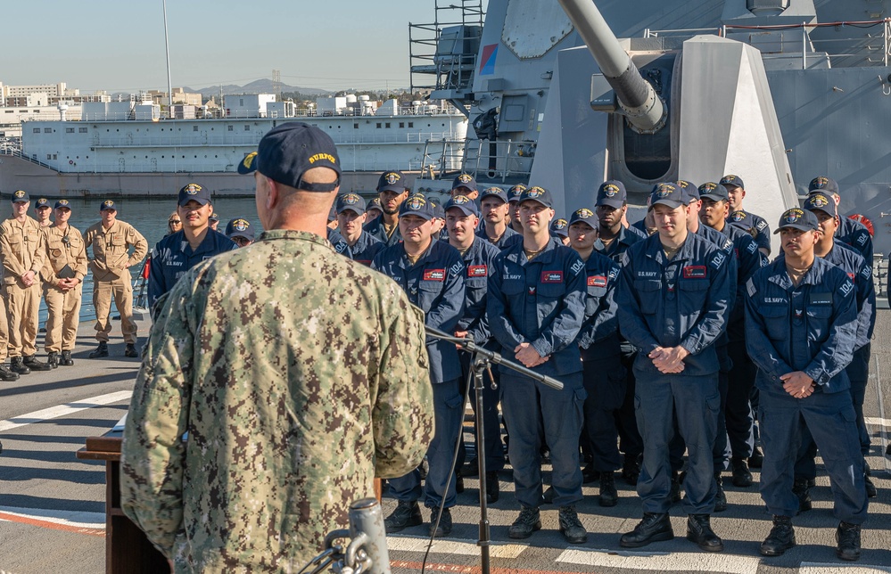 USS Sterett (DDG 104) Awarded the Spokane Trophy as top Pacific warship