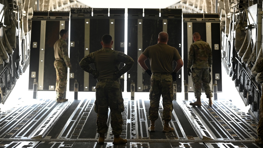 U.S. Air Force C-17s conduct Joint Airlift Operations in the U.S. Central Command AOR