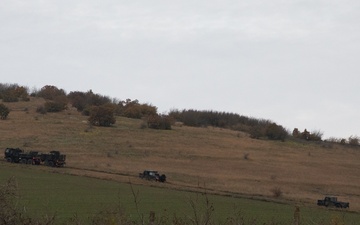 Vehicles travel uphill to set up Sentinel