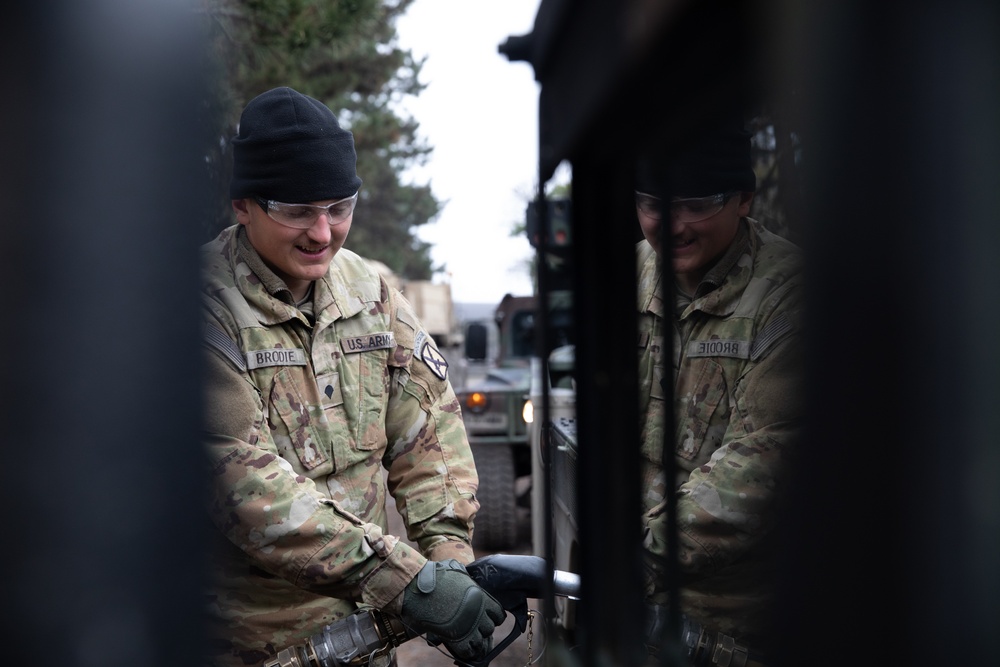 U.S. Soldier fuels Avenger Air Defense System