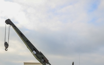 German Army indirect fire systems and support vehicles on display during Exercise Dynamic Front 25