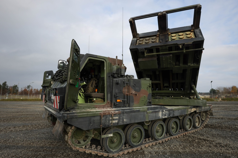 German Army weapons systems &amp; military vehicles on display during Exercise Dynamic Front 25