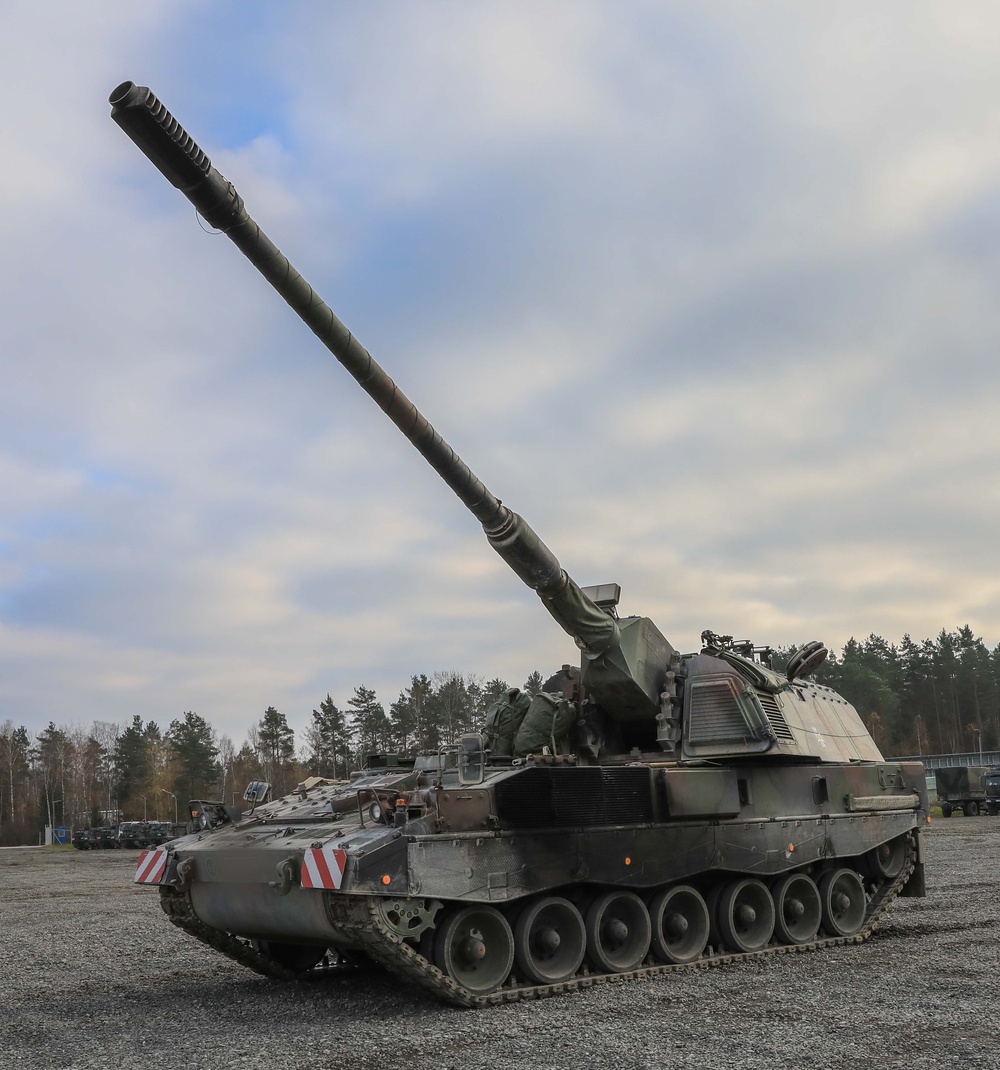 German Army weapons systems &amp; military vehicles on display during Exercise Dynamic Front 25