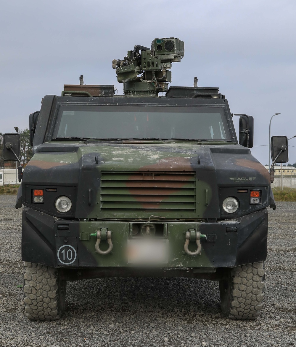 German Army weapons systems &amp; military vehicles on display during Exercise Dynamic Front 25