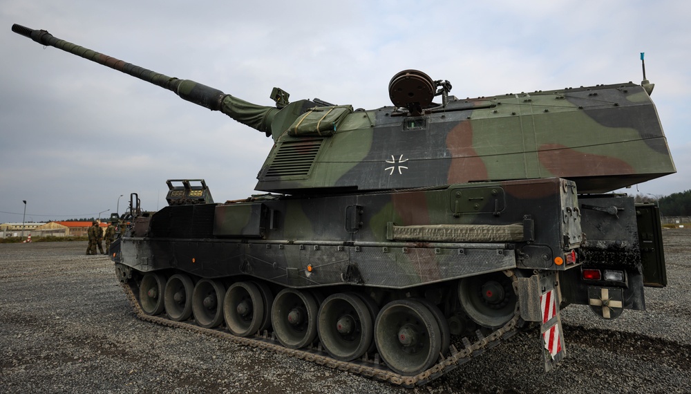 German Army weapons systems &amp; military vehicles on display during Exercise Dynamic Front 25