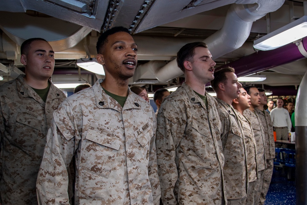 Abraham Lincoln hosts a 249th Marine Corps birthday celebration