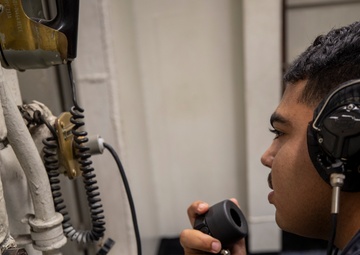 USS George Washington (CVN 73) test damage control equipment