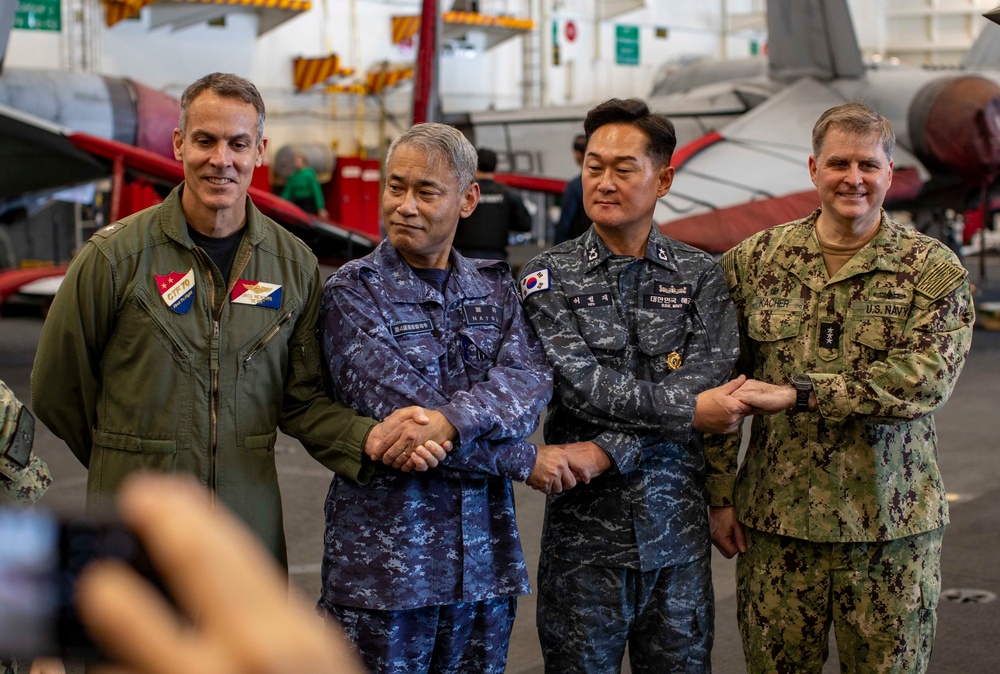 U.S. Ambassador to Japan and C7F embark aboard USS George Washington during Freedom Edge 2024