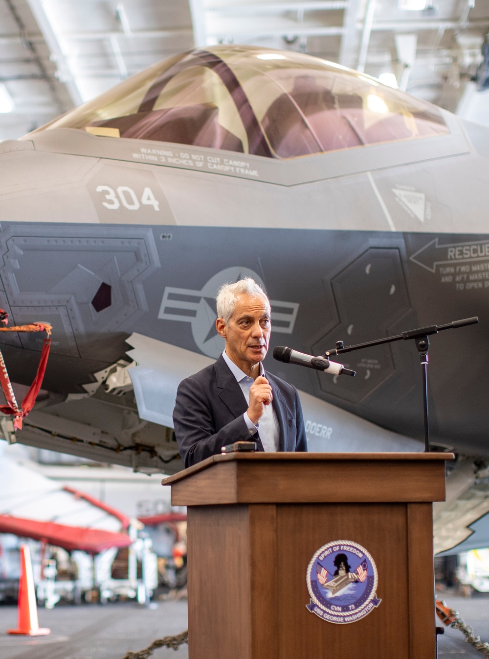 U.S. Ambassador to Japan and C7F embark aboard USS George Washington during Freedom Edge 2024