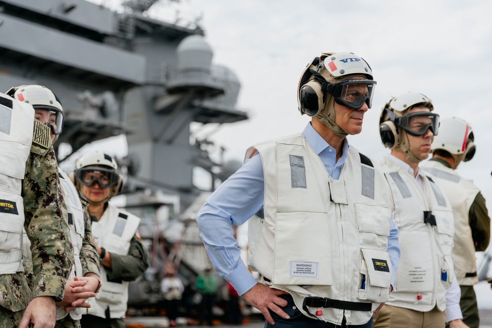 U.S. Ambassador to Japan and C7F embark aboard USS George Washington during Freedom Edge 2024