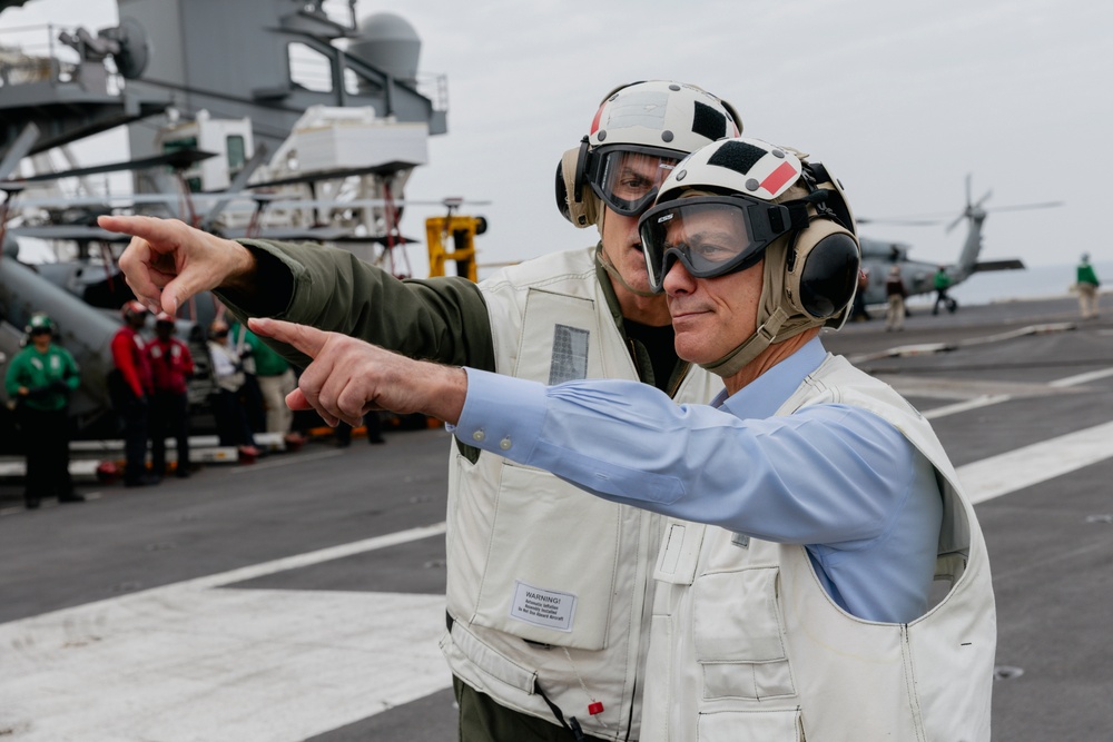 U.S. Ambassador to Japan and C7F embark aboard USS George Washington during Freedom Edge 2024