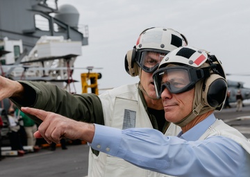 U.S. Ambassador to Japan and C7F embark aboard USS George Washington during Freedom Edge 2024