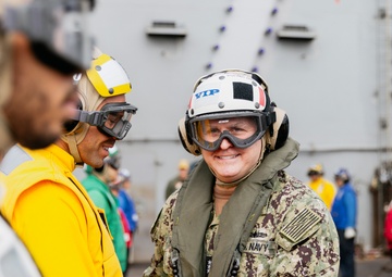 U.S. Ambassador to Japan and C7F embark aboard USS George Washington during Freedom Edge 2024