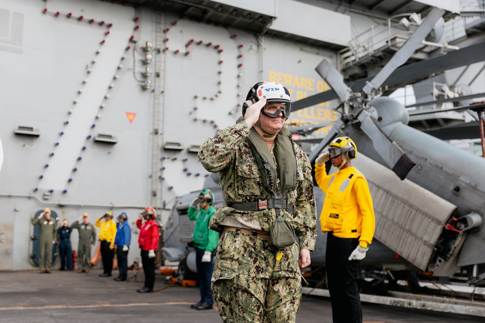 U.S. Ambassador to Japan and C7F embark aboard USS George Washington during Freedom Edge 2024