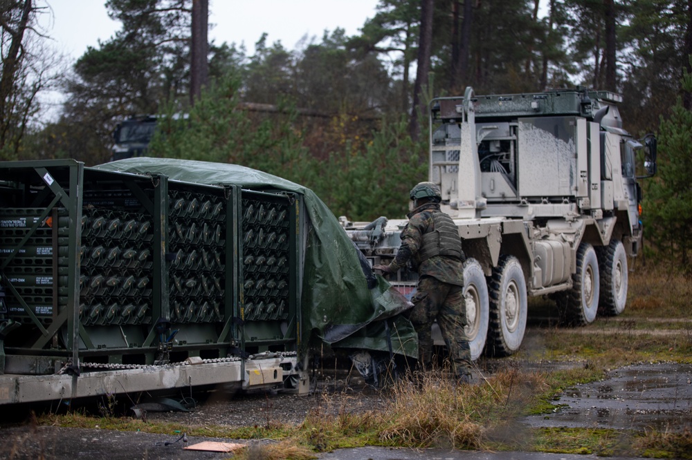 German Army ammunition distribution during Exercise Dynamic Front 25