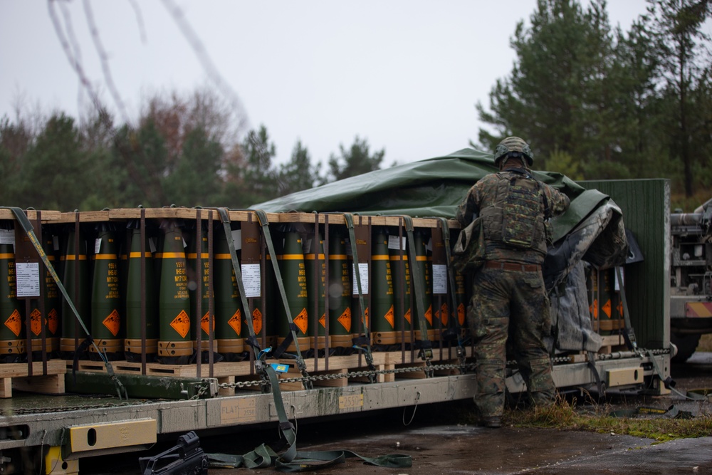 German Army ammunition distribution during Exercise Dynamic Front 25