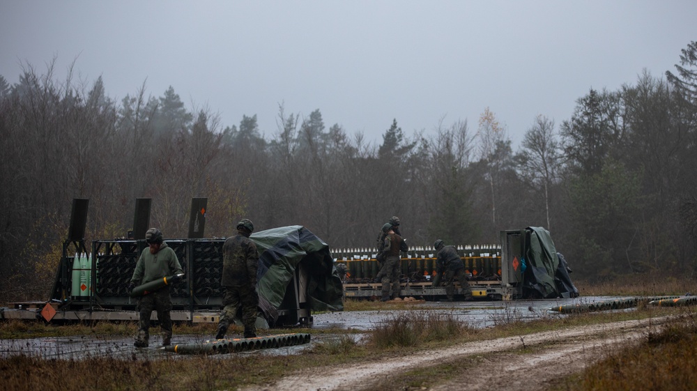 German Army ammunition distribution during Exercise Dynamic Front 25