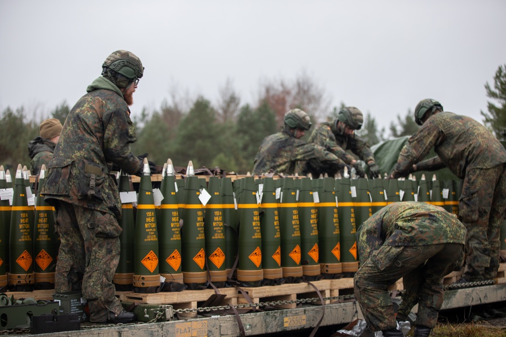 German Army ammunition distribution during Exercise Dynamic Front 25