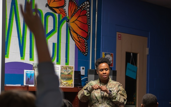 FLARNG Soldier Teaches Young Safety Patrol Students Flag Folding Traditions