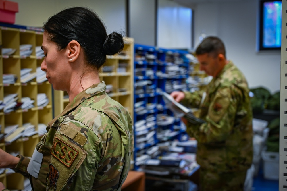 111th ATKW airmen work Ramstein AB's mailroom